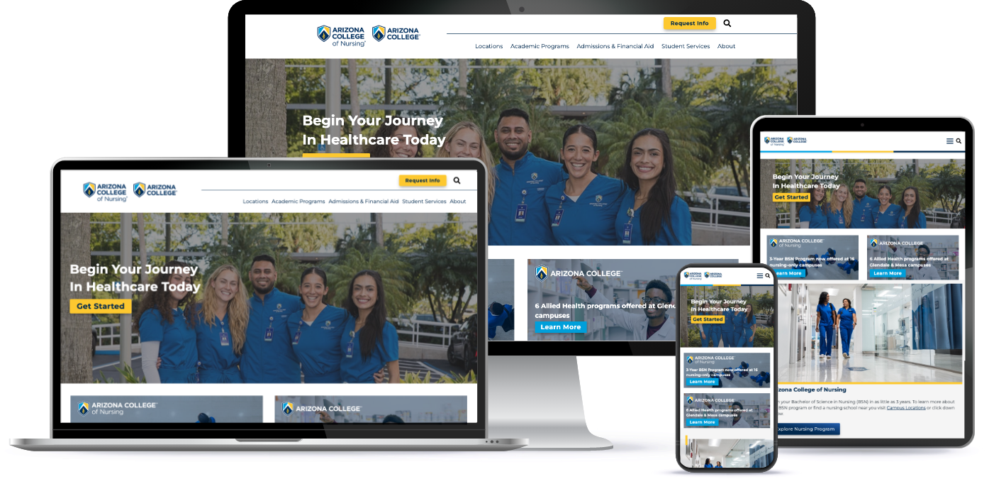 AZ College responsive websites