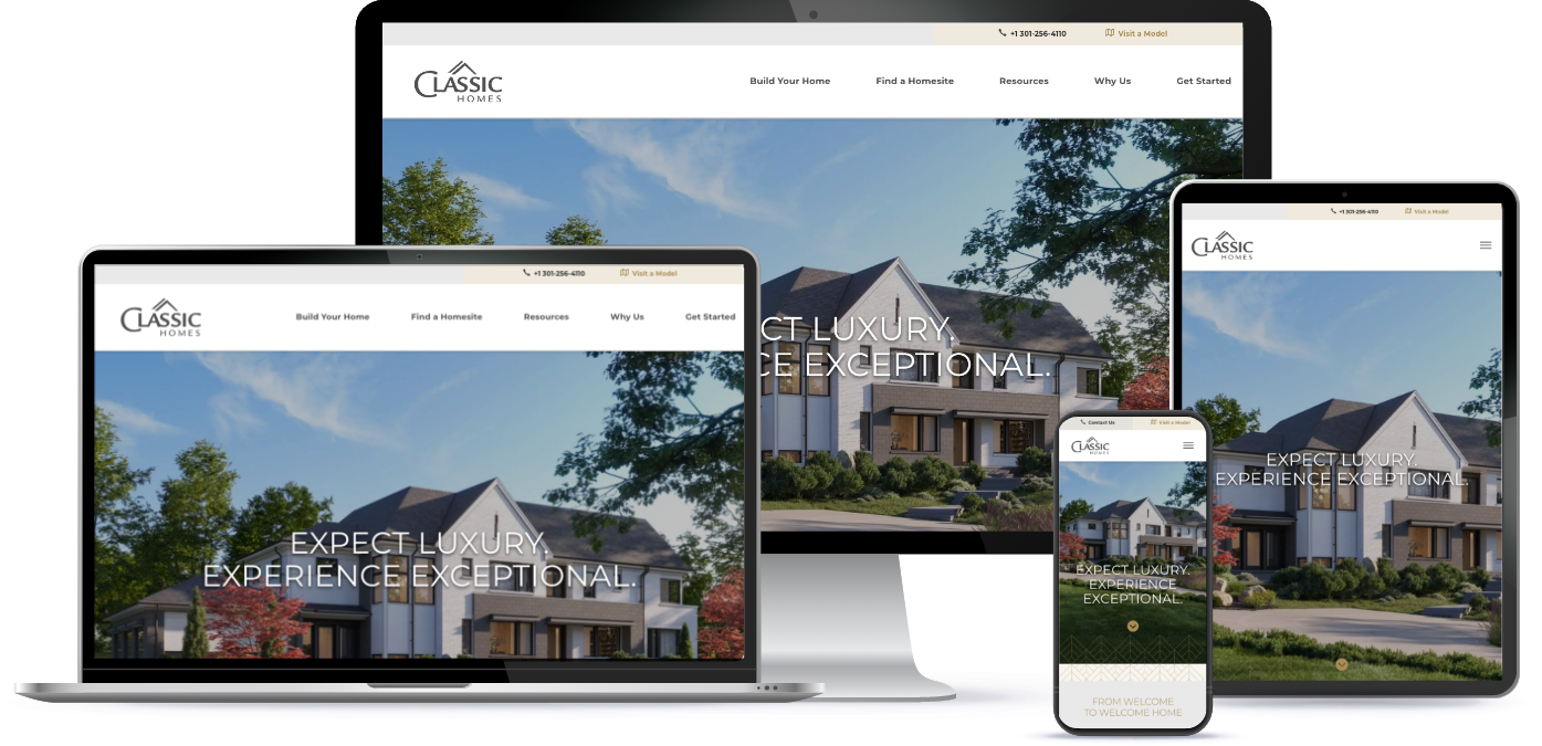 Classic Homes responsive websites
