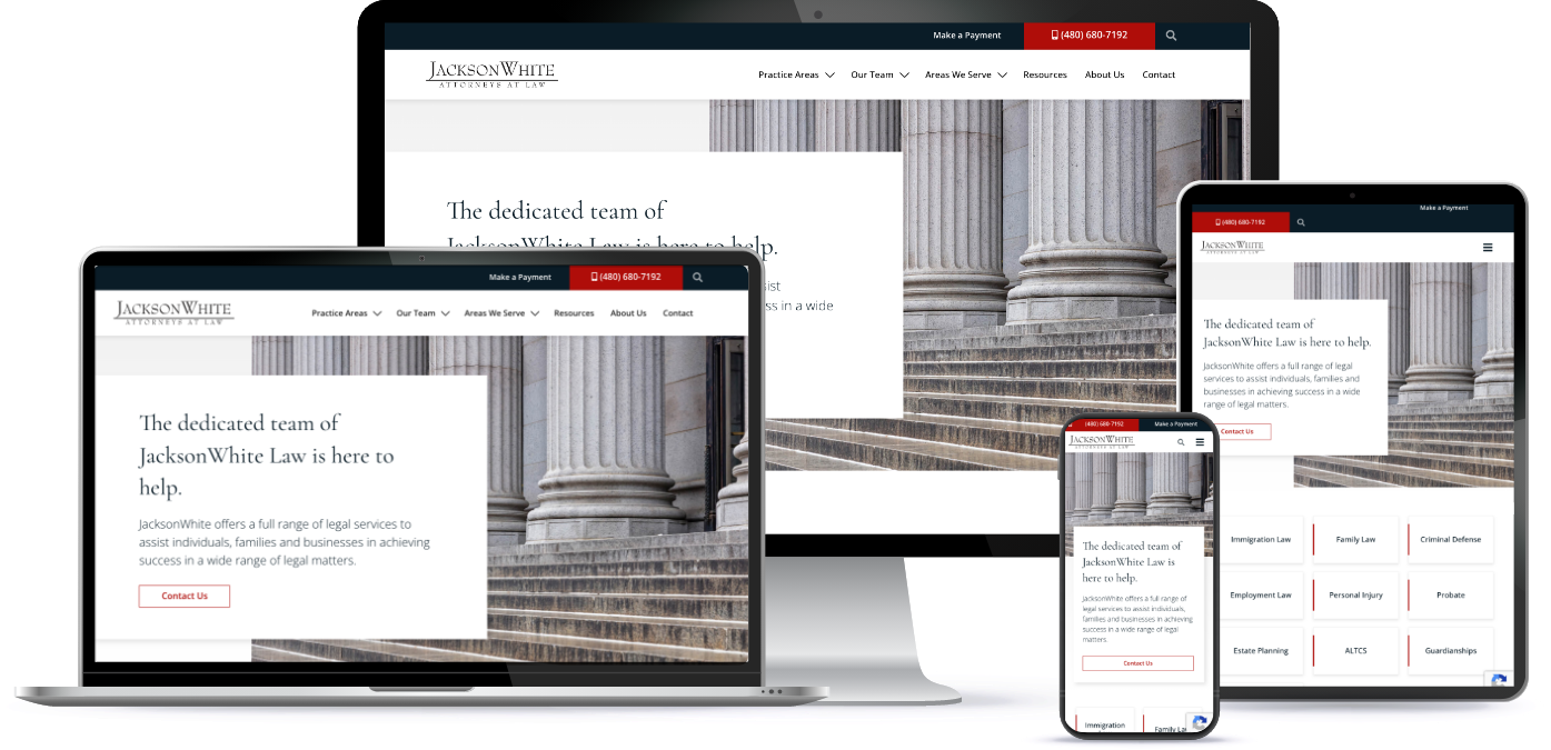 Jackson White Law responsive websites