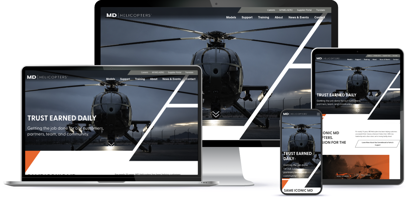 MD Helicopter responsive websites