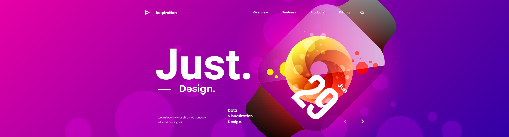 website design in purple with a smart watch illustration